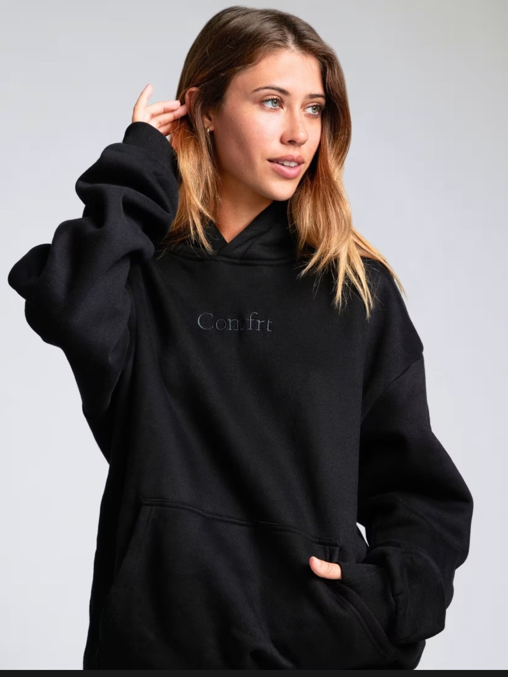 Comfrt Black Hoodie
